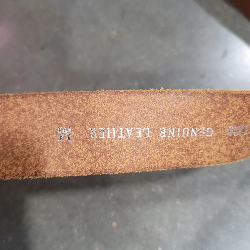 Brown Leather Belt Medium Western Cowgirl Boho Rustic Heritage Minimalist Rodeo